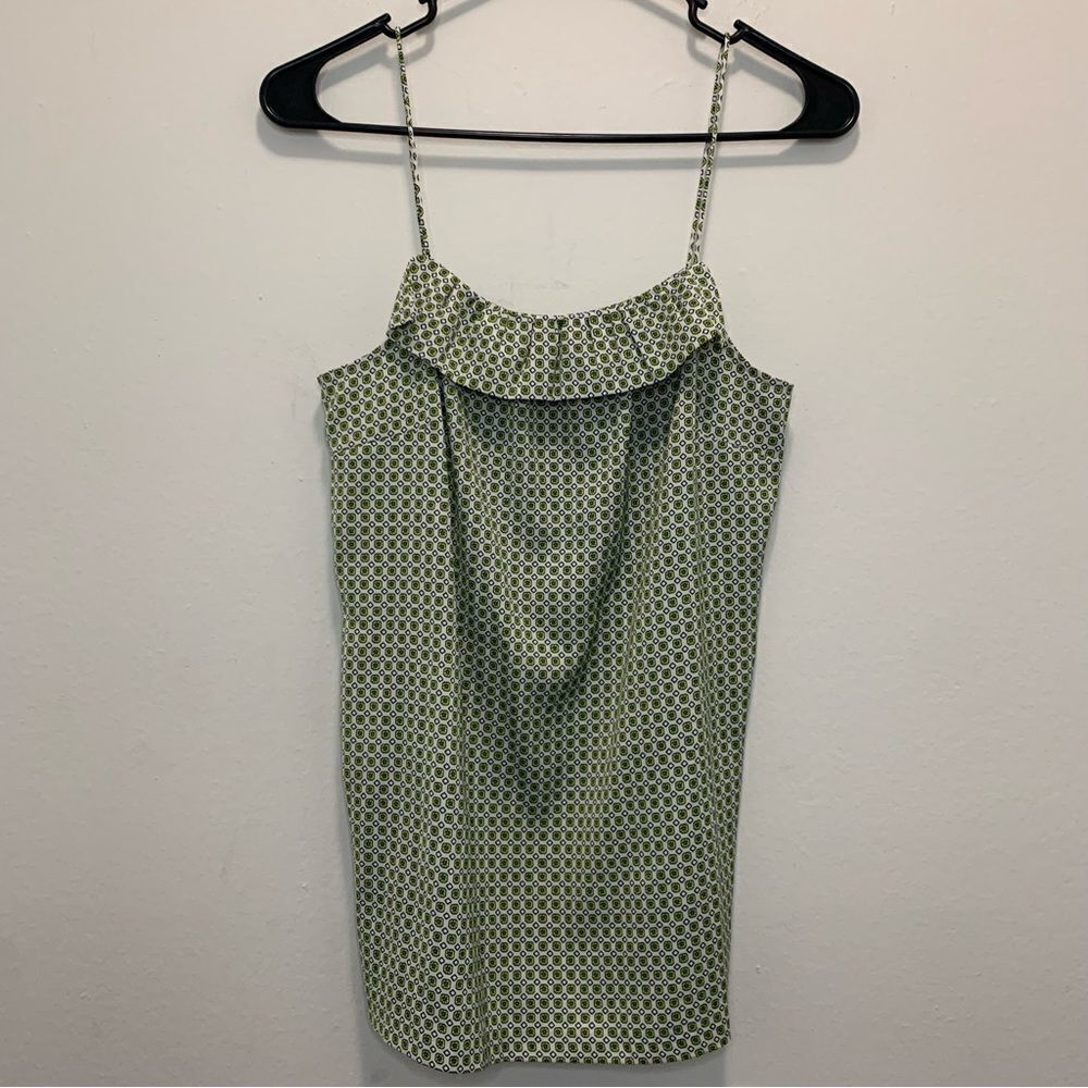 J Crew Green Floral Spaghetti Strap Cami Top Size 0